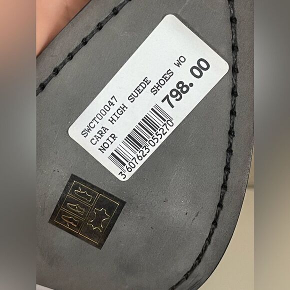 Zadig & Voltaire boots Cara Suede black studded Cowboy Boot 41/10 New - Picture 14 of 17